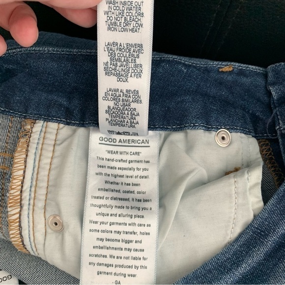 Good American Good Legs Straight Athletic Stripe size 6 / 28 - Picture 10 of 11